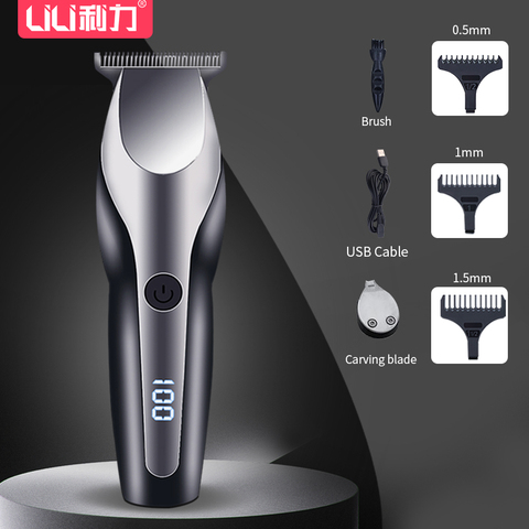 Professional Barber Hair Clipper Rechargable with low noise Balding Clipper 0 mm  Hair Trimmer Beard Trimer Hair Cutting Machine ► Photo 1/6