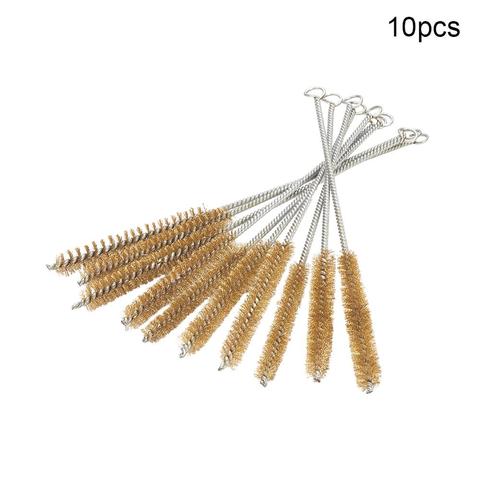 High Quality 2/5/10pcs 1.2cm Diameter Wire Tube Brush 30cm Total Length Brass Wire Cleaning Brush Metal Handle Hand Tool ► Photo 1/6