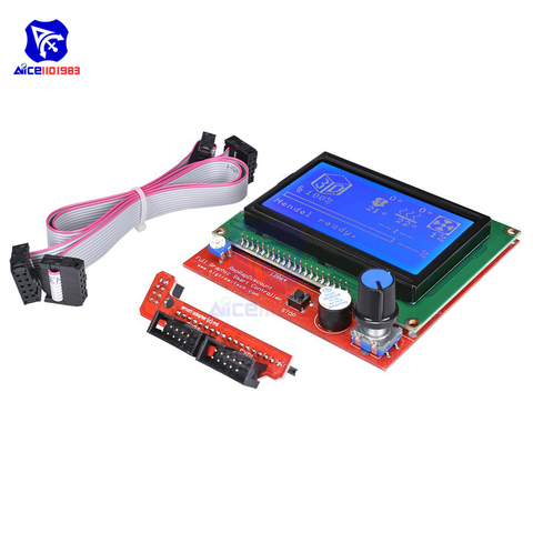 diymore 12864 LCD Graphic Smart Display Controller Board with Adapter Cable for 3D Printer Ramps 1.4 RepRap Mendel Prusa Arduino ► Photo 1/6
