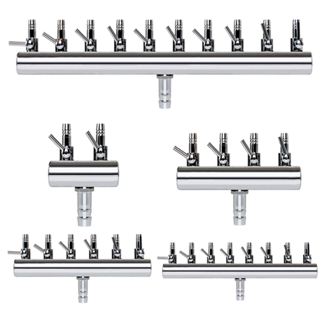 HONGYI Aquarium Fish Tank Air Pump Splitter Distributor Pump Valves 2/4/6/8/10 Ways Stainless Steel Control Valve Aquaria ► Photo 1/6