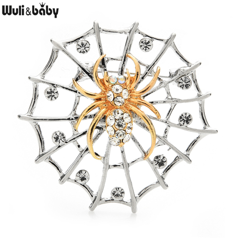 Wuli&baby Spider And Net Brooches For Unisex Pearl Insect Party Casual Brooch Pins Gifts ► Photo 1/6