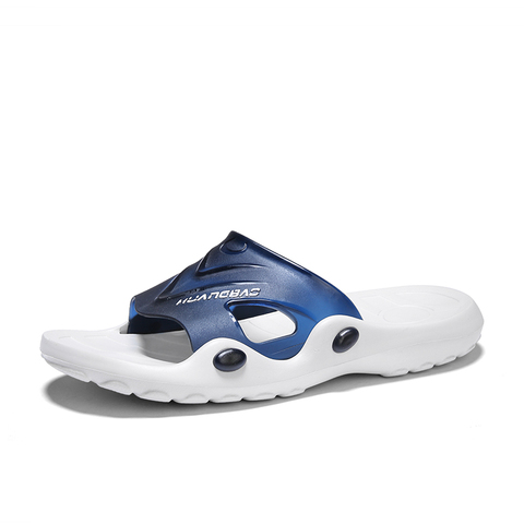 Slippers Men Shoes Summer Bathroom Slipper Male Beach Sandals Fashion Home Slippers Non-slip Floor Flip Flops ► Photo 1/6
