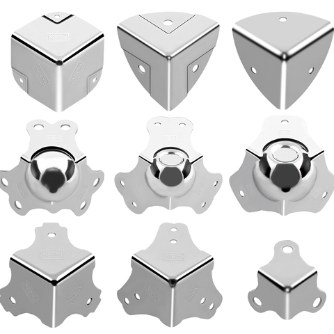 8pcs Steel fixed angle corner brackets 90 degree decorative Jewelry Gift Wood Box Feet Leg Corner Edge Protection Cover hardware ► Photo 1/6