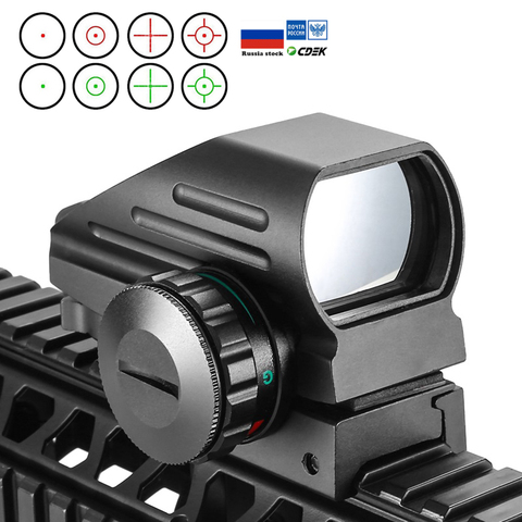 Tactical Reflex Red Green Laser 4 Reticle Holographic Projected Dot Sight Scope Airgun sight Hunting 11mm/20mm Rail Mount AK ► Photo 1/6