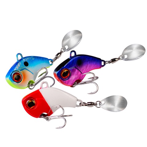Fishing Lures Spinner Spoon Lure For Pike Bass Trout With Treble Hook Hard Artificial Bait Vib Wobble Lures For Fishing ► Photo 1/6