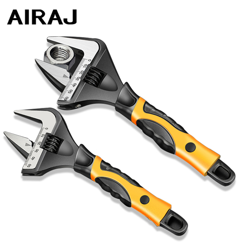 AIRAJ 2022 New Enhanced Bathroom Wrench 6/8/10/12 In Adjustable Wrench Large Open Wrench Tool High Quality Plumbing Repair Tool ► Photo 1/6