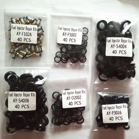 40sets fuel injector repair kit filter oring seal kit pintle caps  for subaru  (AY-RK113) ► Photo 1/2