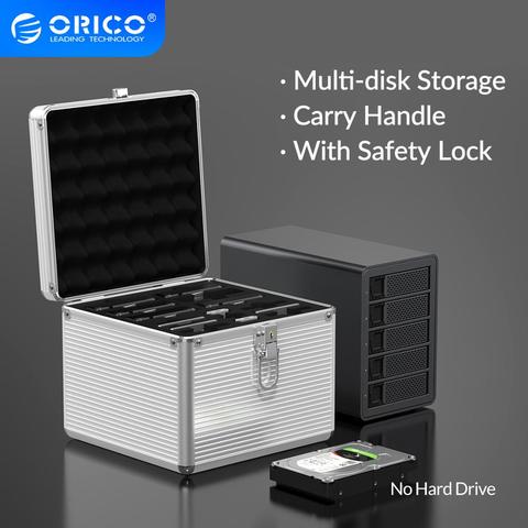 ORICO Aluminum 15 Bay Hard Drive Protection Security Box with Locking Storage For 2.5 3.5'' HDD M.2 SSD 5/10 Bay For 3.5'' HDD ► Photo 1/6