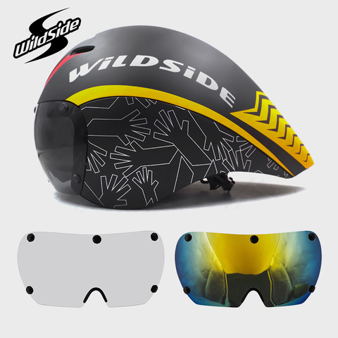 Race tt cycling helmet lens goggles Triathlon tri aero helmet road bike timetrial bicycle helmet Casco Ciclismo Accessories 2022 ► Photo 1/6