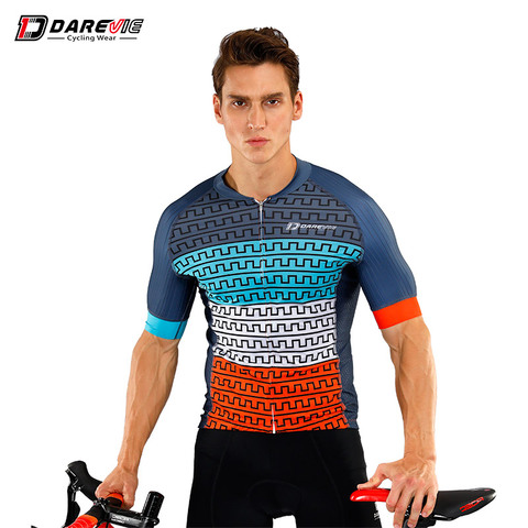 Darevie Pro Cycling Jersey Short Sleeves Summer Bike Jersey Breathable Quick Dry Men's Cycling Jersey Quick Dry Biking Jersey ► Photo 1/6