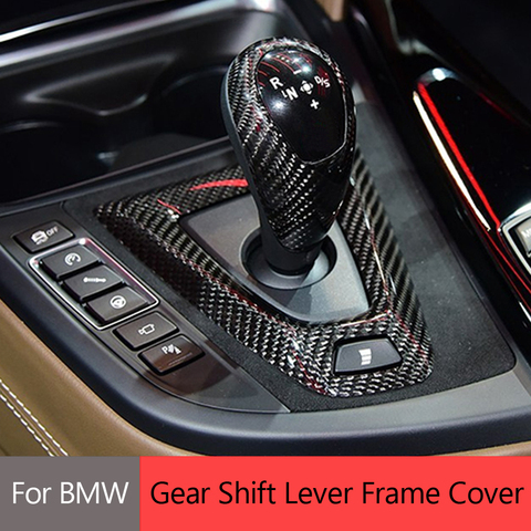 Carbon Fiber Gear Shift Knob Cover Gearshift Shifter Sticker For BMW M2 F87 M3 F80 M4 F82 M5 F83 F10 F85 X5M F86 X6M F12 F13 ► Photo 1/6