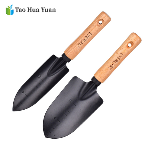 New Arrival Carbon Steel Garden Shovel Flower Planting Shovel Garden Wooden  Handle Gardening Hand Tools Tao Hua Yuan Tools ► Photo 1/5