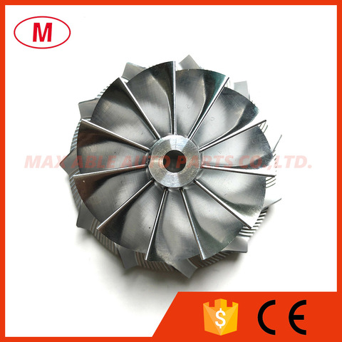 TD04HL 49189-x 19T 46.02/58.00mm 11+0 blades Turbo Aluminum 2618/Milling/Billet compressor wheel for turbocharger Cartridge ► Photo 1/6