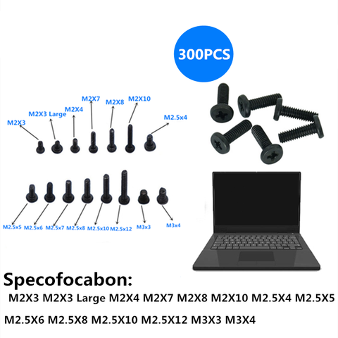 300pcs M2,M2.5,M3 Laptop Notebook Computer Screws Replacement Kit for Hp Ibm Dell Sony Acer Asus Lenovo Toshiba Gateway Samsung ► Photo 1/4