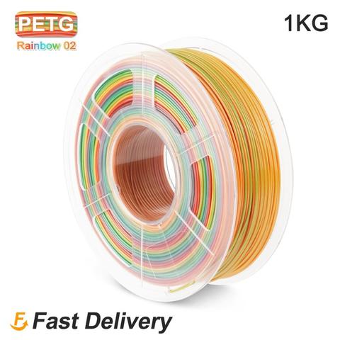 PETG Filament 1kg 1.75mm Colorful Rainbow High Strength Tolerance +/-0.02mm 100% No Bubble FDM 3D Printer Printing Material ► Photo 1/6