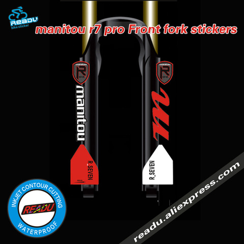 2017 Model 27.5 inch front fork stickers Manitou manitou r7 pro mountain bike front fork stickers mtb fork fork decals ► Photo 1/6