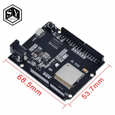 GREAT IT  For Wemos D1 ESP32 ESP-32 WiFi Bluetooth 4MB Flash UNO D1 R32 Board Module CH340 CH340G Development Board For Arduino ► Photo 1/6