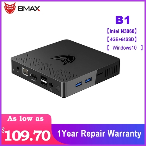 BMAX B1 Intel Celeron N3060 Windows 10 MINI PC 4GB / 64GB