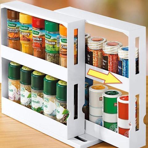 1pc Spice Rack Organizer For Cabinets, Kitchen, Pantry, Spice Jars