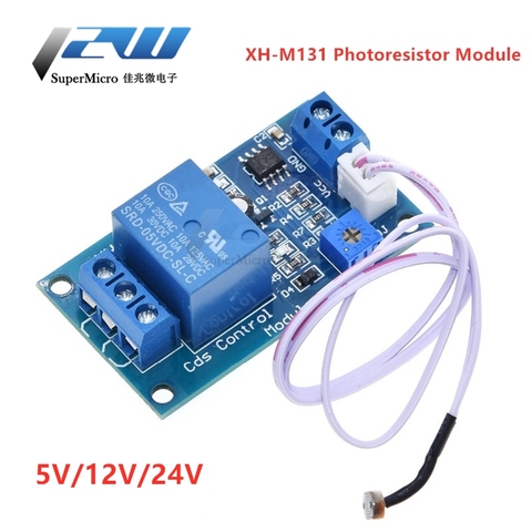 XH-M131 DC 5V / 12V / 24V, Light Control Switch, Photoresistor Relay, Module Detection, 10A Brightness Sensor, Automatic Control ► Photo 1/4