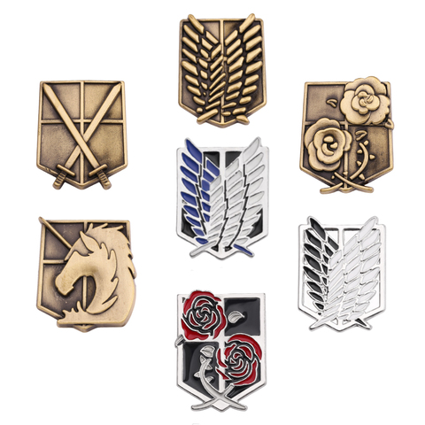 Japan Anime Jewelry Attack On Titan Pins Brooch Legions Badge Unicorn Lapel Pin Brooches For Fans Collection ► Photo 1/6