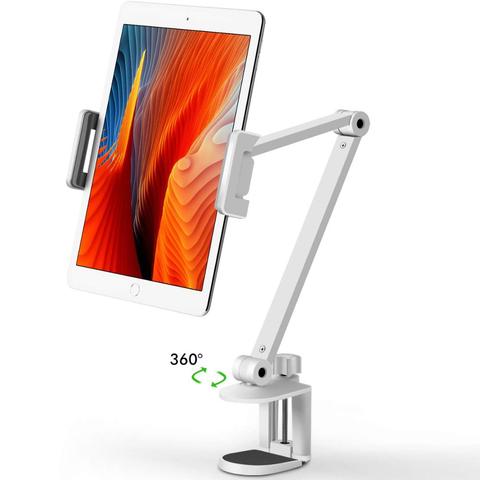 Tablet Stand Rotating Long Arm Mobile Phone Holder Height/Angle Adjustable Aluminium Alloy Tablet Mount for 4-13'' iPhone iPad ► Photo 1/6