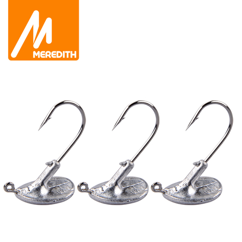 MEREDITH 10PCS Blood Slot Lead Jig Head Tumbler leaded head Fishing Hook 3.5g 5g 7g 10g 14g for Soft Lure Carbon Steel ► Photo 1/6