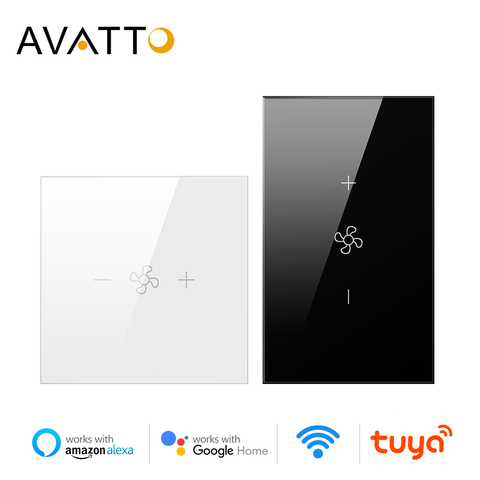 AVATTO Smart Wifi Ceiling Fan Switch,EU/US Tuya Smart Life Remote Timer and Various Speed Control Work with Alexa, Google Home ► Photo 1/6