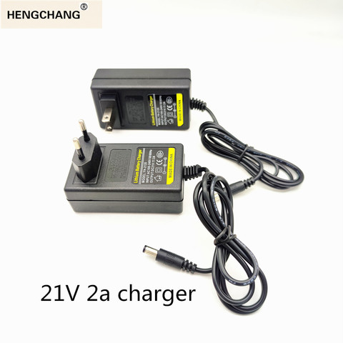 HENGCHANG Battery Charger 12.6V 21v DC 2A Intelligent Lithium Li-on Power Adapter EU US Plug Transformer ► Photo 1/6