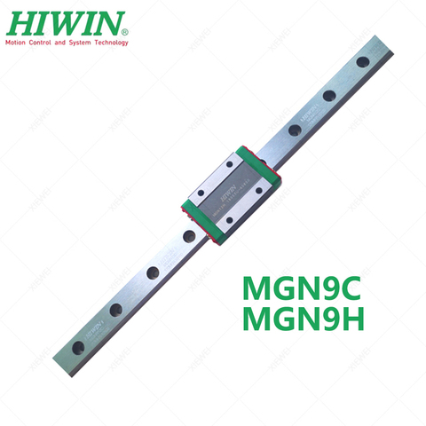 Free Shipping Alloy Steel HIWIN MGN9C MGN9H slide block with 9mm MGN9 linear guide rail From 100 to 500mm for 3d printer CNC ► Photo 1/5