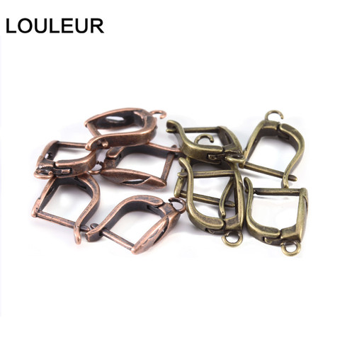 10pcs 11*18mm U Shape Copper Earrings Hooks Plated French Earring Hook Ear Wire Lever Back Open Loop DIY Jewelry Making Findings ► Photo 1/6