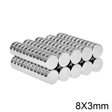 20~300PCS 8x3 mm Rare Earth Magnets strong Diameter 8x3mm Small Round Magnet disc 8mm x 3mm Permanent Neodymium Magnets 8*3 mm ► Photo 1/6