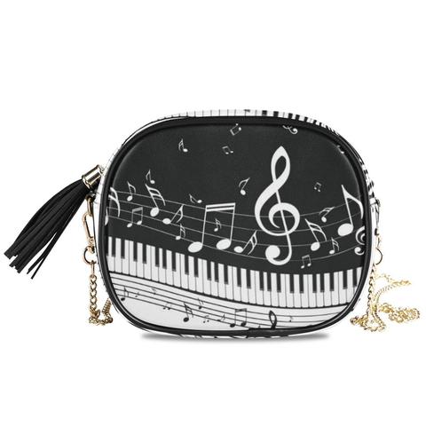 ALAZA Leather Crossbody Bags For Women Chain Messenger Shoulder Bag Music Note Piano Ladies Purses and Handbags Cross Body 2022 ► Photo 1/6