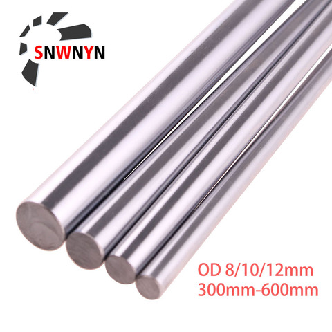 2PCS Optical Axis OD 8mm 10mm 12mm Length 300mm - 600mm Linear Shaft Cylinder Linear Rail Smooth Round Rod For 3D Printer Parts ► Photo 1/6