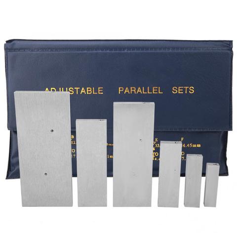 6 Pcs Steel Adjustable Parallel Block Set 3/8~2-1/4in Adjustment Range for Accurate Measurement Parallel Pad ► Photo 1/6