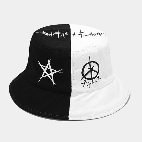 Summer Cotton Bucket Hat Patchwork Graffiti Men Women Outdoor Hip Hop Foldable Bob Fisherman Hat Casual Travel Gorros Panama ► Photo 1/6