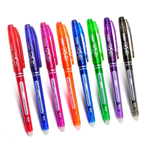 DELVTCH 8Pcs/Set Erasable Gel Pen 0.5mm Bullet Tip 8 Color Ink Refill Office School Writing Stationery Drawing Painting Handle ► Photo 1/6