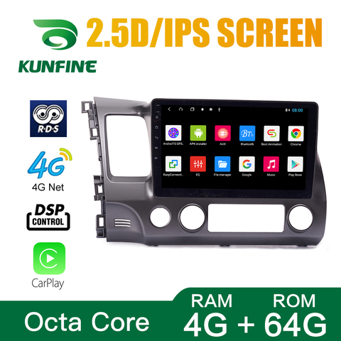 Car Radio For Honda Civic 04-11LHD/RHD Octa Core Android 10.0 Car DVD GPS Navigation Player Deckless Car Stereo Headunit DSP ► Photo 1/6