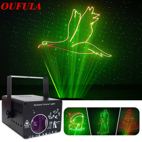 3D Full Color Animation Laser Projection Light Christmas Bar KtV  Beam Animation Stage DJ Disc  Laser Light ► Photo 1/6