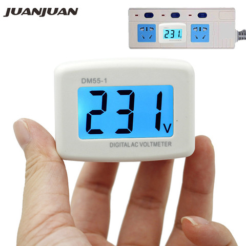 DM55-1 Digital Plug In Voltage Meter EU/US Plug Voltage Tester Wall Flat Voltage Measuring Digital AC 110-220V Voltmeter 20%off ► Photo 1/6