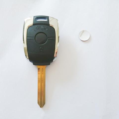 With LOGO 2 Buttons Replacement Remote Key Shell Case Fob For SsangYong Actyon Kyron Rexton Korando With Uncut Blade car keys ► Photo 1/5