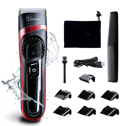 HATTEKER Professional Hair clippers Rechargeable Electric Hair Trimmer for Men High quality Haircut Machine Barber clippers ► Photo 1/6