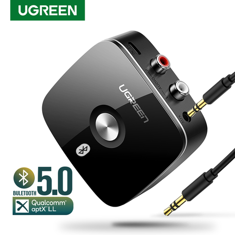 UGREEN Bluetooth Receiver 5.0 Wireless Auido Music 3.5 mm RCA APTX LL Low Latency Home Music Streaming Sound 3.5mm 2RCA Adapter ► Photo 1/6