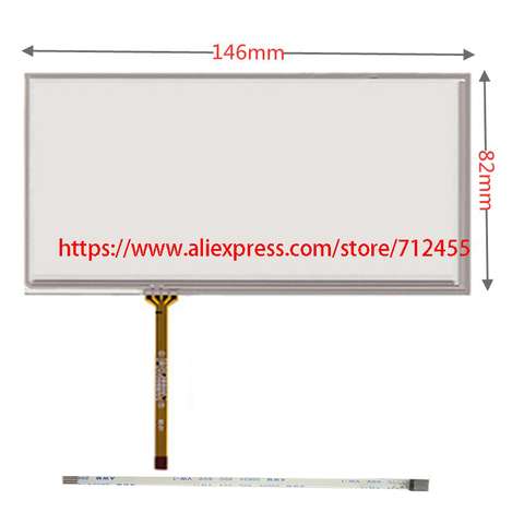 New 6inch 4wire 146*82mm Touch for Pioneer AVH-X1500DVD/X2550BT/X1600DVD  Touch Screen GPS GLASS compatible +Extension cord ► Photo 1/3