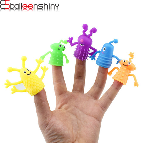 BalleenShiny 4Pcs/Set Cute Monster Hand Puppets Kids Funny Toys Finger Toy Children Animal Dolls Baby Educational Toys Gifts ► Photo 1/5