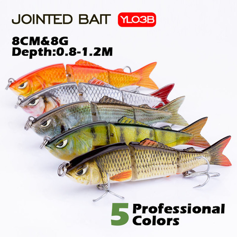 Multi-Section Artificial Bait Fishing Lure Jointed Swimbait Crankbait  Fishing Tackle 3D Sinking Pesca Swim Bait Fishing Lures 3D Sinking Pesca  Jointed