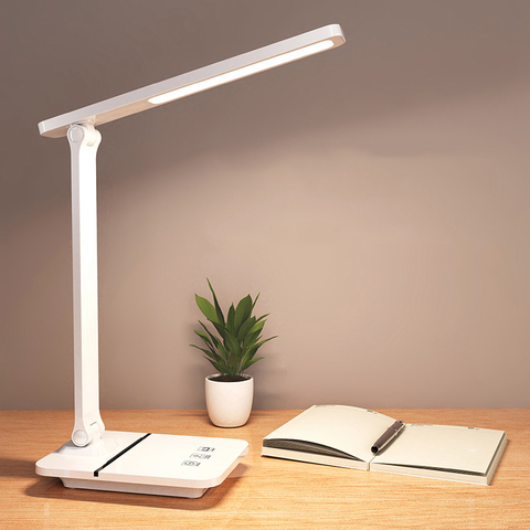 LED USB Touch Dimming Desk Lamp Eye Protection Working Reading Recharageable Table Lamp Mobile Phone Stand Light 3 Colors ► Photo 1/6