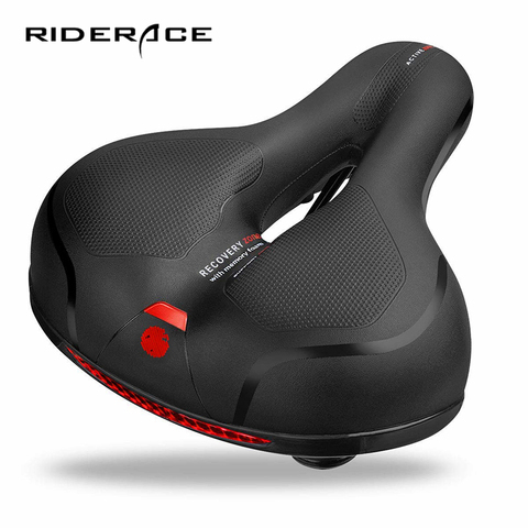 Bicycle Saddle Memory Sponge Road MTB Bike Hollow Breathable Absorption Rainproof Big Bum Soft Comfort Cushion Cycling Part Seat ► Photo 1/6