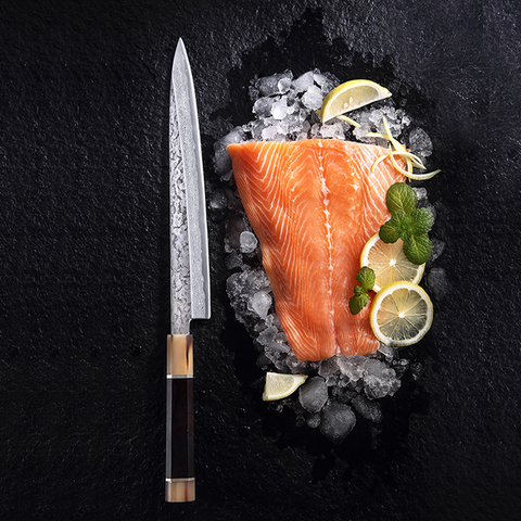 Japan AUS-10 67 layers Damascus Japanese sashimi knife willow fish fillet sushi knife meat cutter salmon slice forging knife ► Photo 1/6