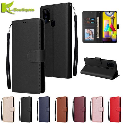 For Samsung Galaxy M31 Leather Case on sFor Coque Samsung M31 Case Galaxy M 31 M315F M21 M51 M11 M30S Cover Flip Phone Case Etui ► Photo 1/6